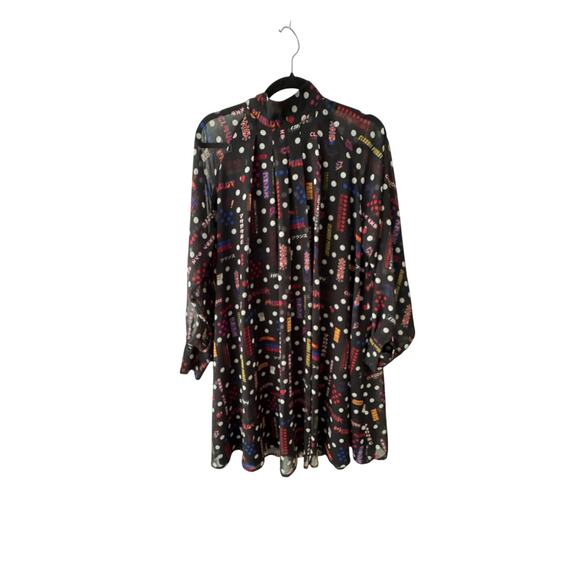 Claudie Pierlot Reisis Printed Sheer Dress Size 40 - Picture 7 of 13